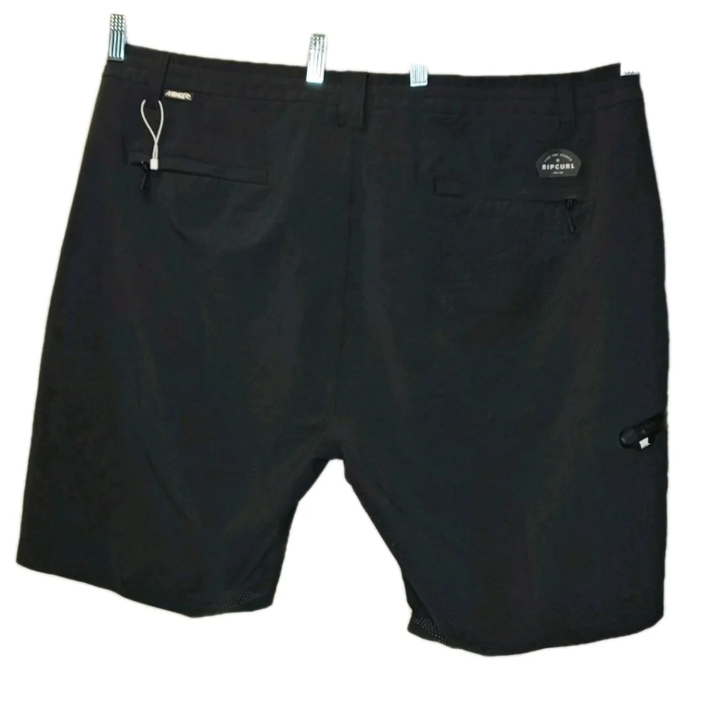 Ripcurl Boardwalk Cargo Shorts Men Sz 44 Black Cordura Fabric 20